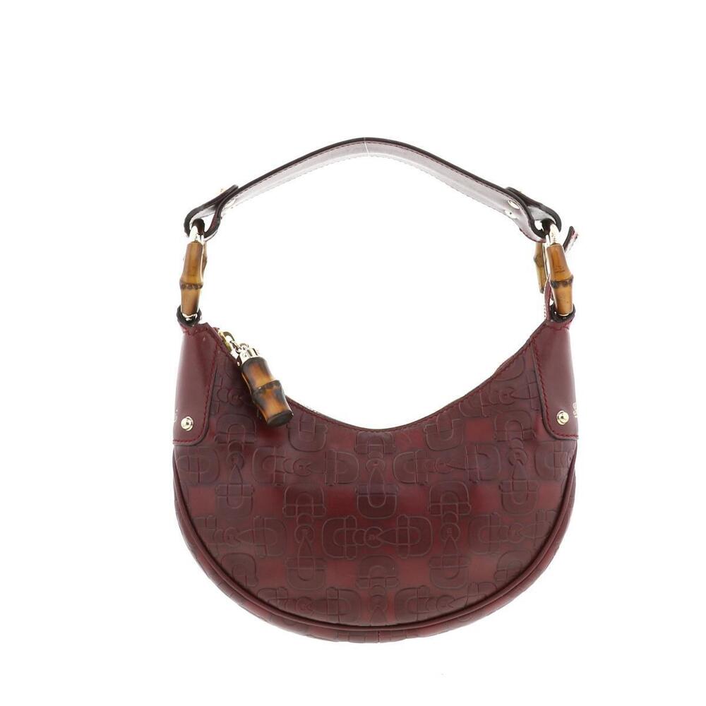 Gucci Bamboo Handbag Bordeaux Purple